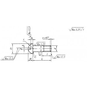 ОСТ 92-0731-72 Винты с полукруглой головкой, с полем допуска h9 и короткой нарезной частью